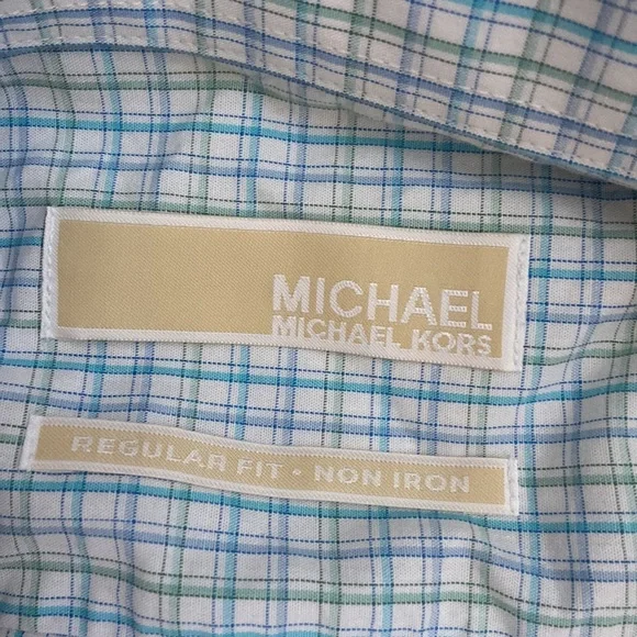 Michael Kors Regular Fit Plaid Dress Shirt - Picture 2 of 4